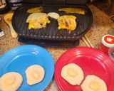 A picture of step 2 of George Foreman Green Chile Cheeseburgers.