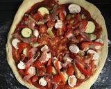 A picture of step 7 of Homemade Braai (BBQ) Pizza.