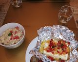 Foto del paso 6 de la receta: Queso de cabra al horno con risotto de dos quesos