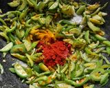 A picture of step 3 of Spiny gourd(Kakrol) garlic fry.