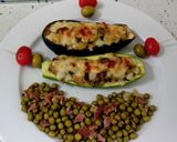 Foto del paso 15 de la receta: Tapas de calabacines y berenjenas rellenas con salteado de guisantes con jamón #weekendreto