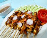 Foto langkah ke 9 dari resep Sate Jamur Saus Kacang.