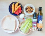 香煎蛋吐司&油醋蔬果沙拉的食譜步驟1照片