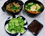 Hình bước làm 2 của món Canh nấm bào ngư nấu hẹ đậu hũ chay