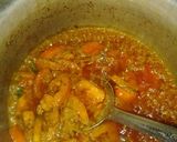 A picture of step 4 of Anda aloo matar salan/chapati.