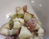 A picture of step 2 of Guacamole potato salad.