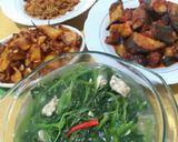 Foto langkah ke 2 dari resep Sayur Bayam Bening Tempe 🌿.