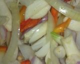 Foto langkah ke 3 dari resep Tumis naga panjang (kulit buah naga dan kacang panjang).