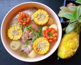 A picture of step 2 of Braised Pork Leg with Vegetables.