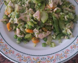 Foto del paso 5 de la receta: Cuscús de brócoli con salmón y menestra