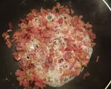 Juhtúrós carbonara spagetti pirított dióval recept fázis 3 fotója