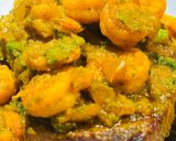 A picture of step 8 of Air Fryer London Broil with Shrimp.