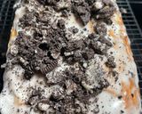 A picture of step 5 of Oreo banana bread.