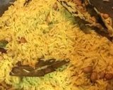 A picture of step 5 of Lunch: Basanti Pulao with Chicken Kosha/Bhuna Chicken.