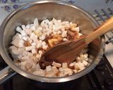 A picture of step 2 of Wendy's chocolate marshmallow fudge.