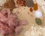 A picture of step 1 of Crispy potatoes chicken fritters.