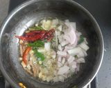 A picture of step 2 of Kathiyawadi kadhi.