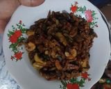 Foto langkah ke 7 dari resep Tumis Jamur Kancing Tempe dan Udang 🍄🫔🍤.