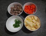 Hình bước làm 1 của món Canh bò viên rau củ