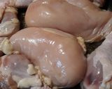 A picture of step 1 of Honey Bourbon Chicken.