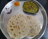 A picture of step 3 of Bajri - jowar bhakri.