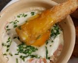 A picture of step 6 of Microwave Egg Cocotte with Bacon and Chives.