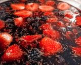 A picture of step 2 of Baked Camembert with Red Wine and Berry Sauce (Vegetarian).