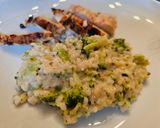 A picture of step 5 of Creamy Rice and Broccoli (using leftover rice).