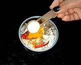A picture of step 3 of Kaddu Ke Patte Ka Vada Orissa style.
