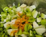 A picture of step 1 of Healthy green pav bhaji.