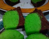 Foto langkah ke 10 dari resep Bolu Kukus Pandan Cokelat Ekonomis.