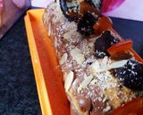 A picture of step 9 of Chocolate Salted Caramel Cheesecake Yule Log with Speculoos and Cream Cheese.