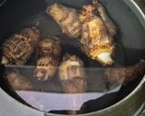 A picture of step 1 of Arbi Masala Fry.