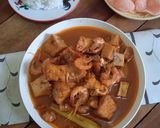Foto langkah ke 3 dari resep Sambel goreng udang Tahu dan krecek.