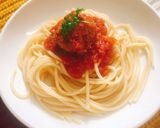 Hình bước làm 4 của món Bò viên sốt cà chua, ăn với mì ý (Meatballs in tomato sauce)