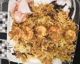 A picture of step 7 of Prawns biryani.