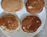 A picture of step 9 of Banana pancake (no milk/ no egg) with sourdough starter discard.