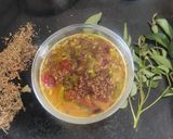 A picture of step 6 of Neem flower rasam.