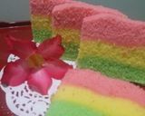Foto langkah ke 8 dari resep Bolu Kukus Pelangi /Pandan Ombre.