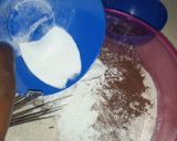 A picture of step 2 of Black forest cake without oven.