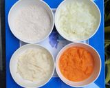 Hình bước làm 1 của món Chả củ sen cà rốt