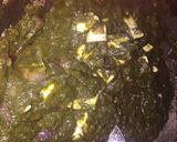 A picture of step 7 of Palak paneer.