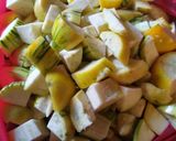 A picture of step 1 of Garden egg sauce with yam.