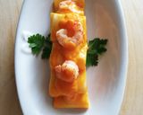 A picture of step 4 of Paccheri with Pumpkin Cream and Shrimp.