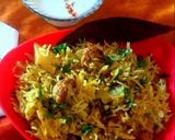 A picture of step 8 of Cauliflower biryani.