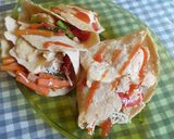 Foto langkah ke 8 dari resep Cemilan : Oatmeal Crepes Chicken Vegies.