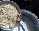 A picture of step 4 of Walnut phirni in chocolate square.
