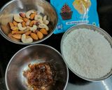 A picture of step 1 of Rakhi Special - Coconut Ladoo with Gulkand-Dryfruits Stuffing.