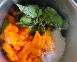 A picture of step 7 of Smokey tandoori chicken drumsticks biryani with mint mango raita.