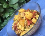 A picture of step 8 of Achari Sabzi.